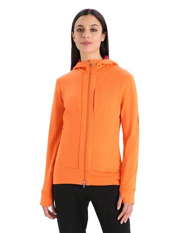 Flash / Cherry Icebreaker Merino Quantum III Long Sleeve Zip Women's Hoodie | AU 1675TCEV